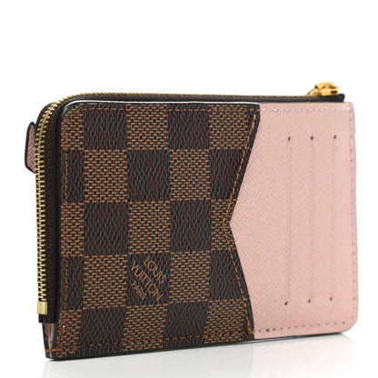 Louis Vuitton Damier Ebene Recto Verso Card Holder Rose Ballerine 3 of 10