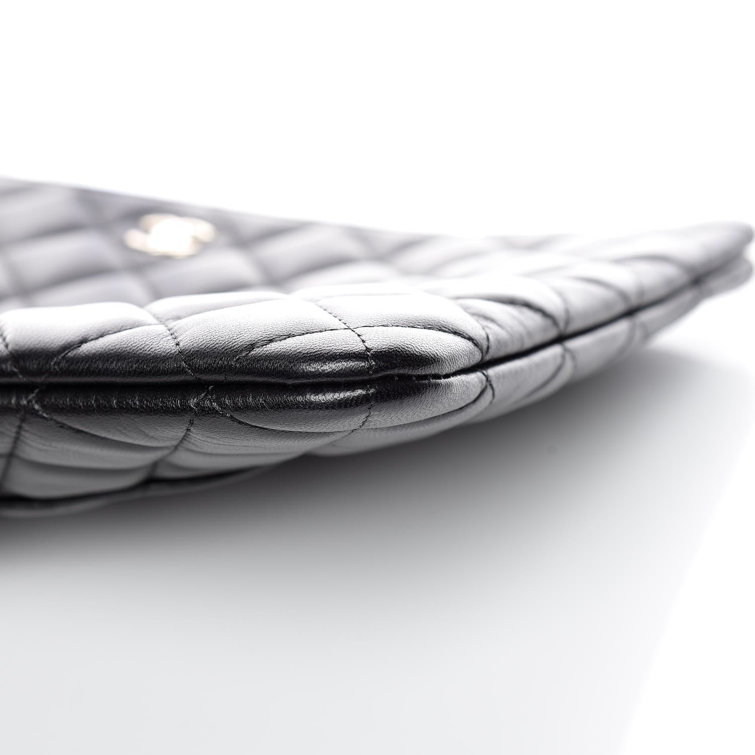 Chanel Lambskin Quilted Medium Cosmetic Case Black 6 of 10
