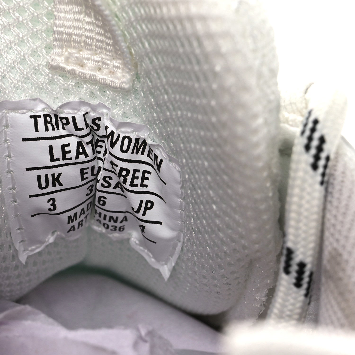 Balenciaga Fabric Mesh Womens Triple S Sneakers 36 White 10 of 10