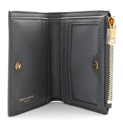 Saint Laurent Calfskin Compact Zip Wallet Storm 5 of 9