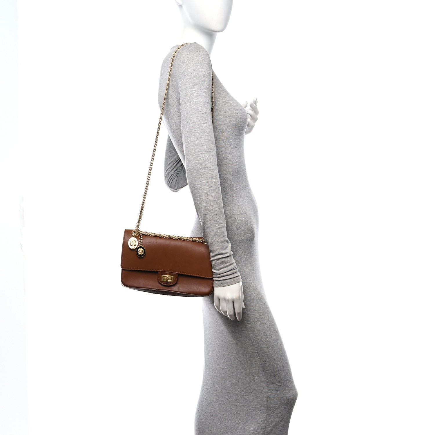 Chanel Calfskin Nude 2.55 Medals Reissue 225 Flap Camel 3 of 12