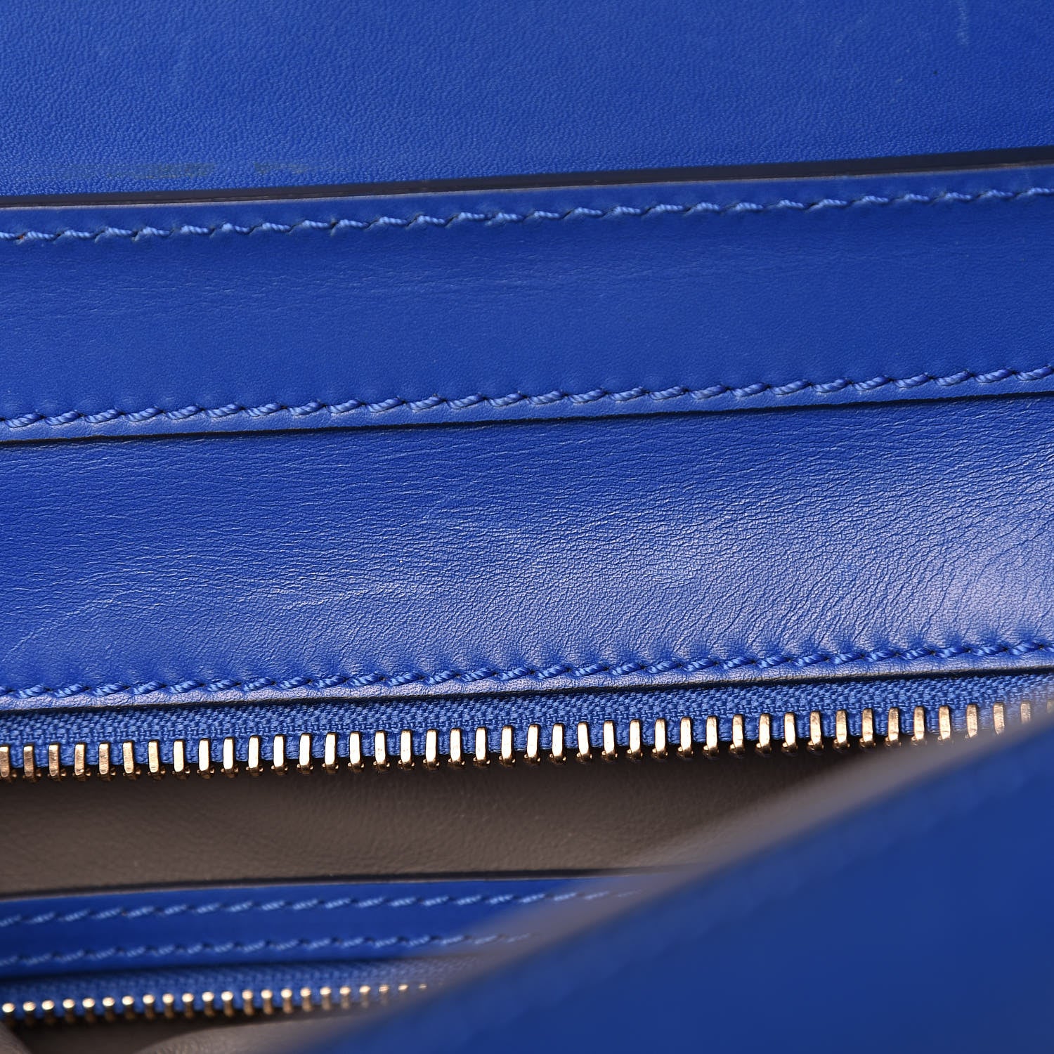 Celine Smooth Calfskin Suede Mini Luggage Royal Blue 9 of 16