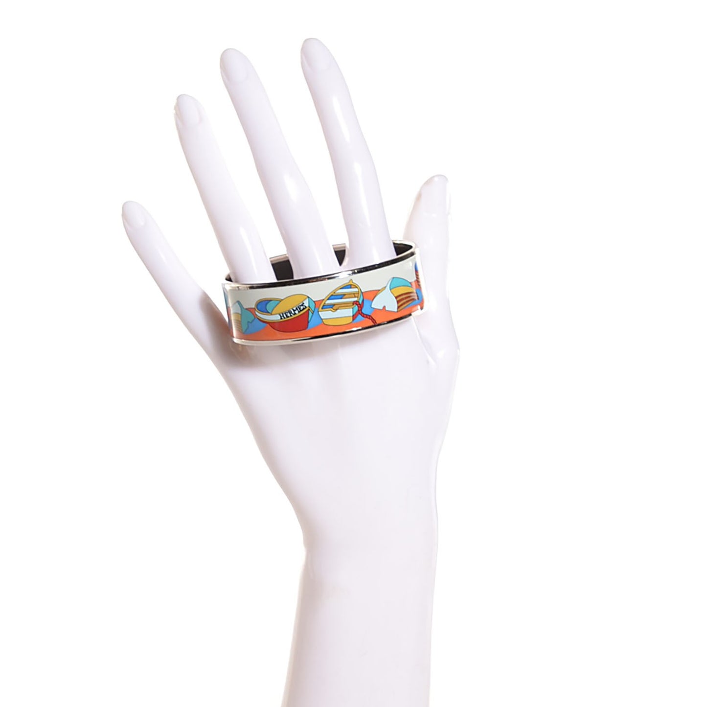 Enamel Printed Boats Wide Bracelet 62