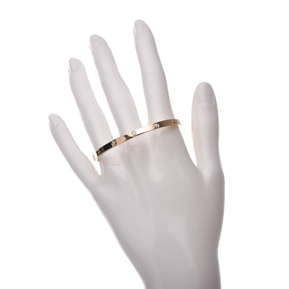 Cartier 18K Yellow Gold 6 Diamond Small LOVE Bracelet 16 2 of 5