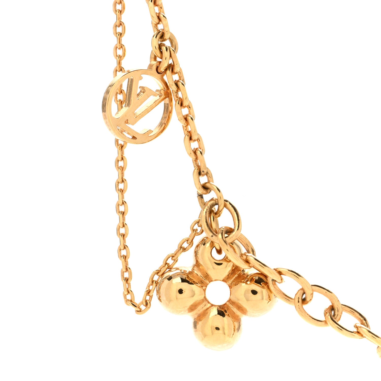 Louis Vuitton Metal Blooming Supple Necklace Gold 4 of 7