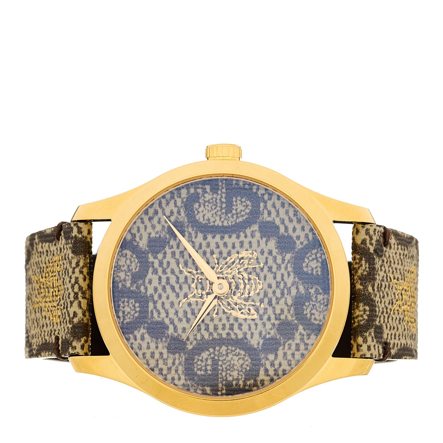 Gucci Stainless Steel Canvas 38mm G-Timeless GG Supreme Bee Quartz Watch Brown 2 of 4