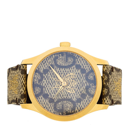 Gucci Stainless Steel Canvas 38mm G-Timeless GG Supreme Bee Quartz Watch Brown 2 of 4