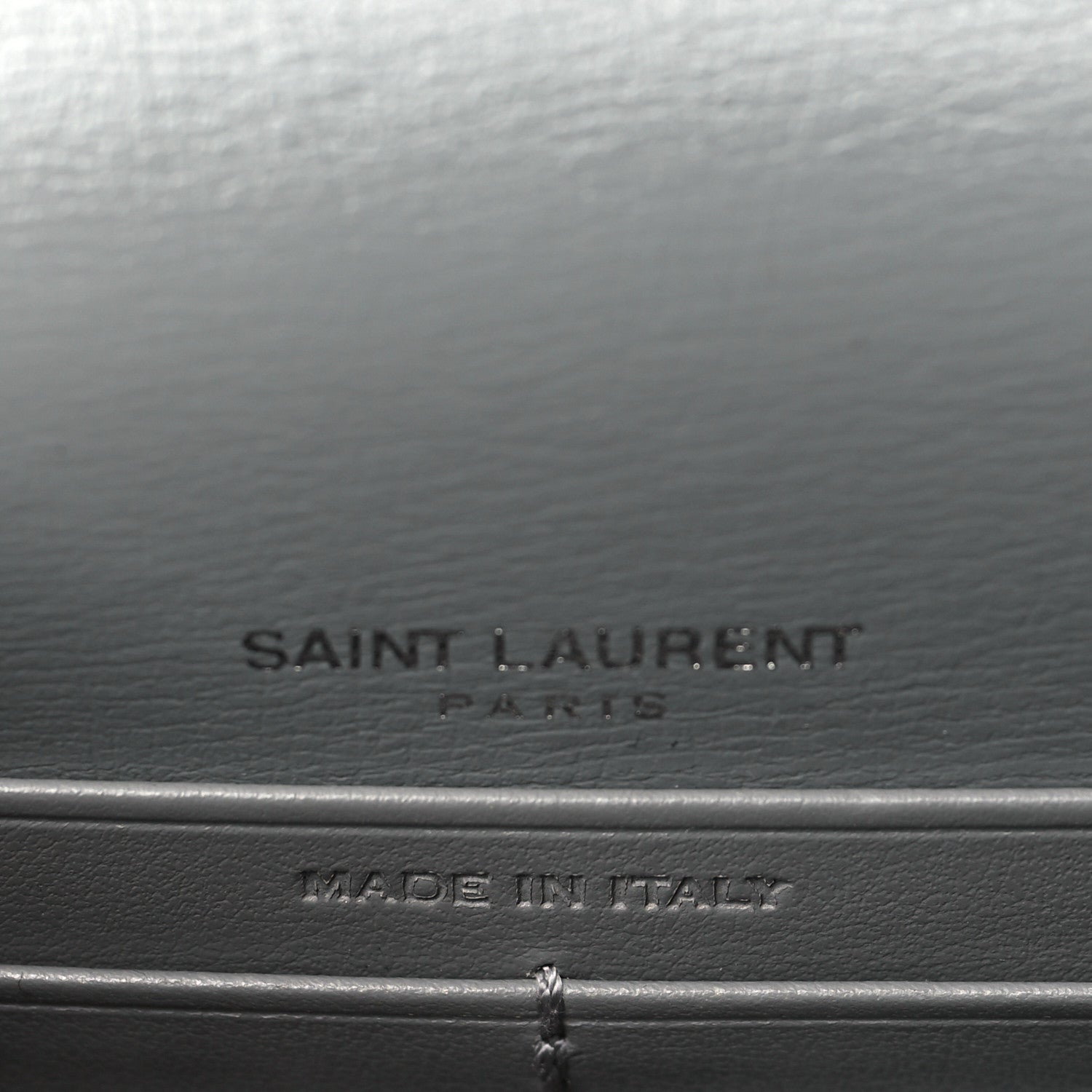 Saint Laurent Calfskin Monogram Sunset Top Handle Chain Wallet New Stone Grey 6 of 9