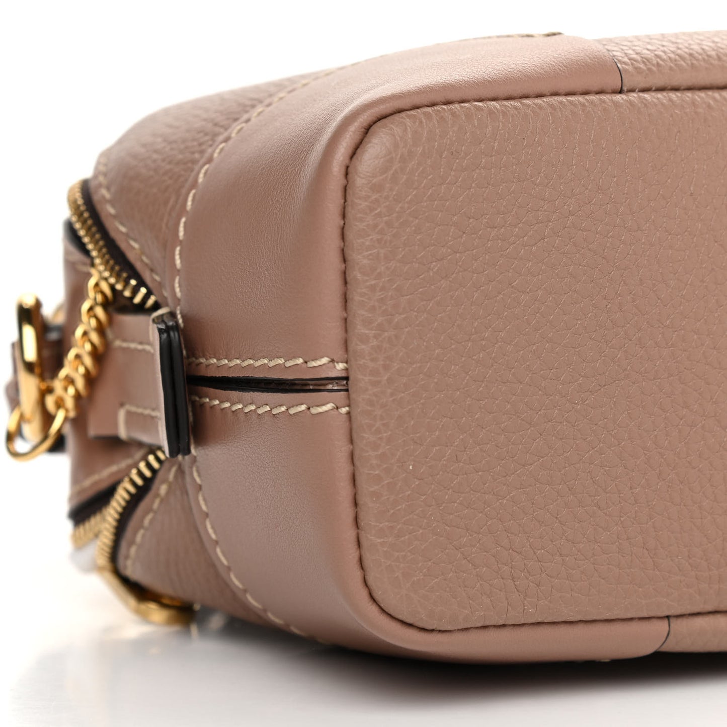 Calfskin Mini Daria Chain Bag Cement Brown