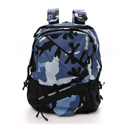 Valentino Garavani Nylon Camouflage Backpack Blue 1 of 8