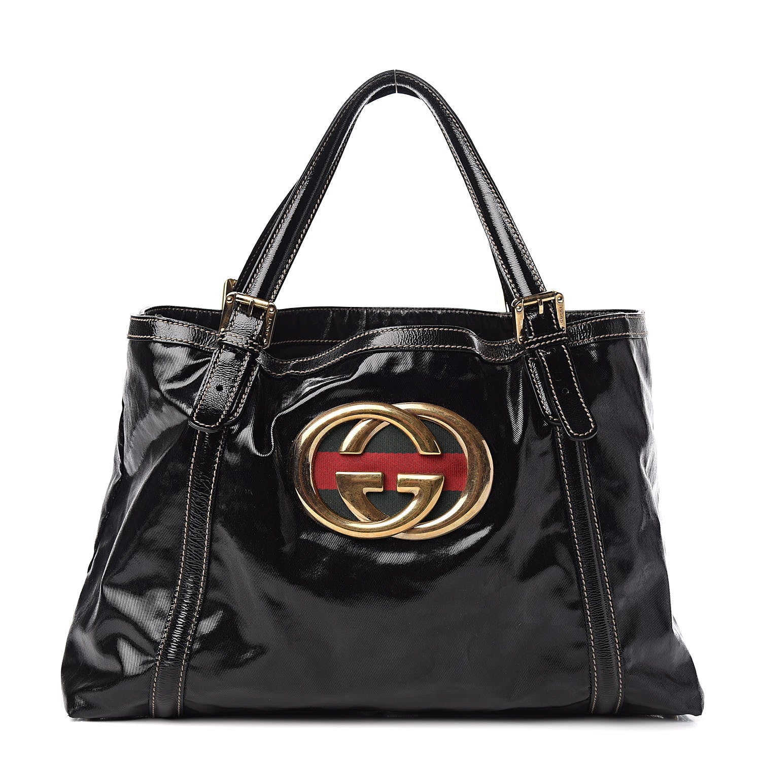 Gucci Dialux Medium Britt Shoulder Bag Black 1 of 11