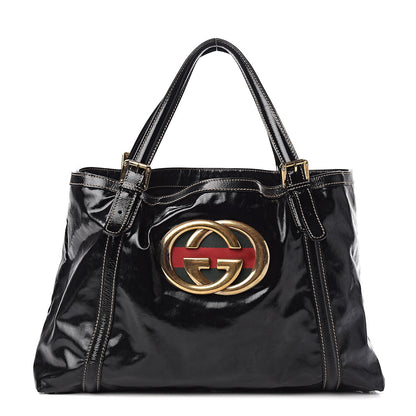Gucci Dialux Medium Britt Shoulder Bag Black 1 of 11