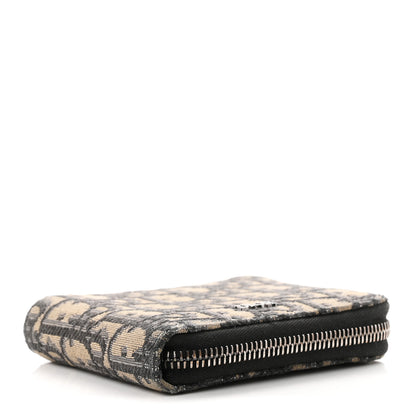 Christian Dior Oblique Compact Zipped Wallet Blue Multicolor 4 of 9