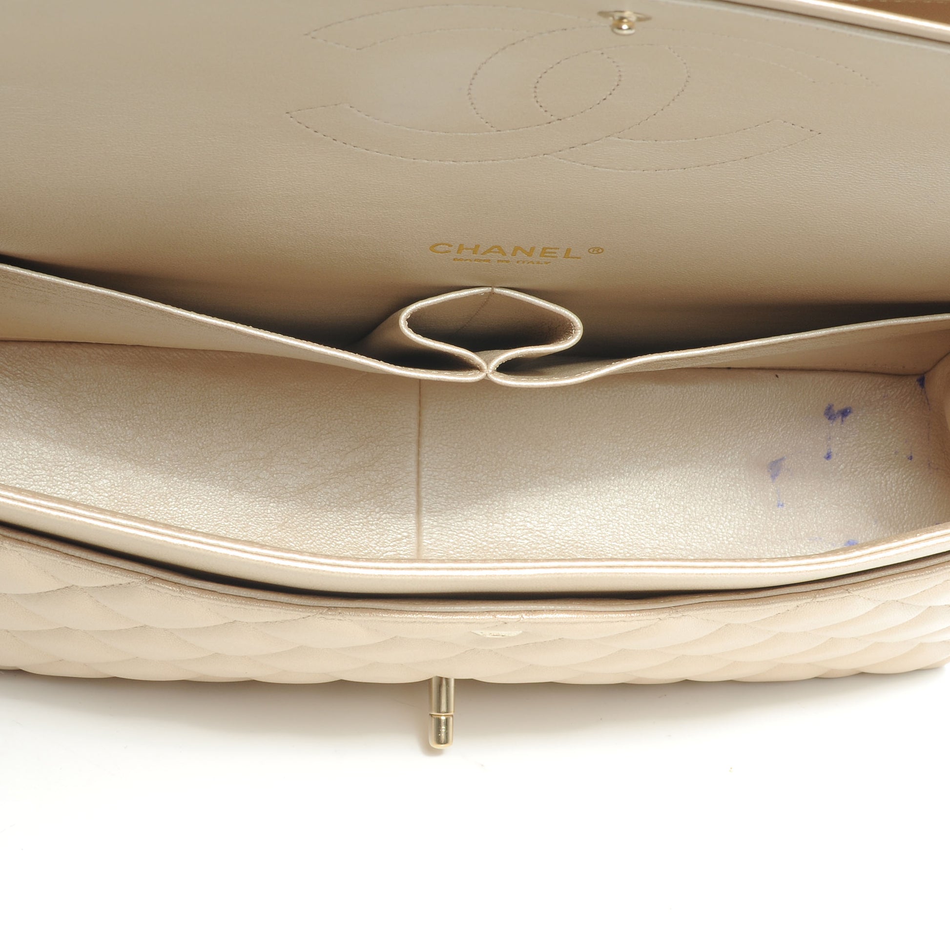 Chanel Lambskin Quilted Maxi Double Flap Pearl 6 of 9
