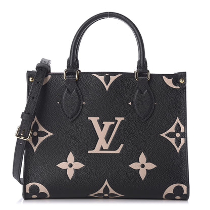 Louis Vuitton Empreinte Monogram Giant Onthego PM Black Beige 1 of 10