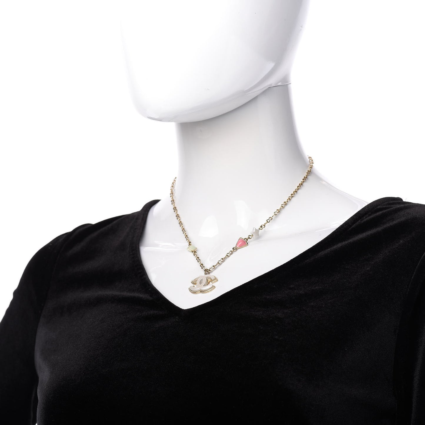 Resin CC Star CC Necklace Gold
