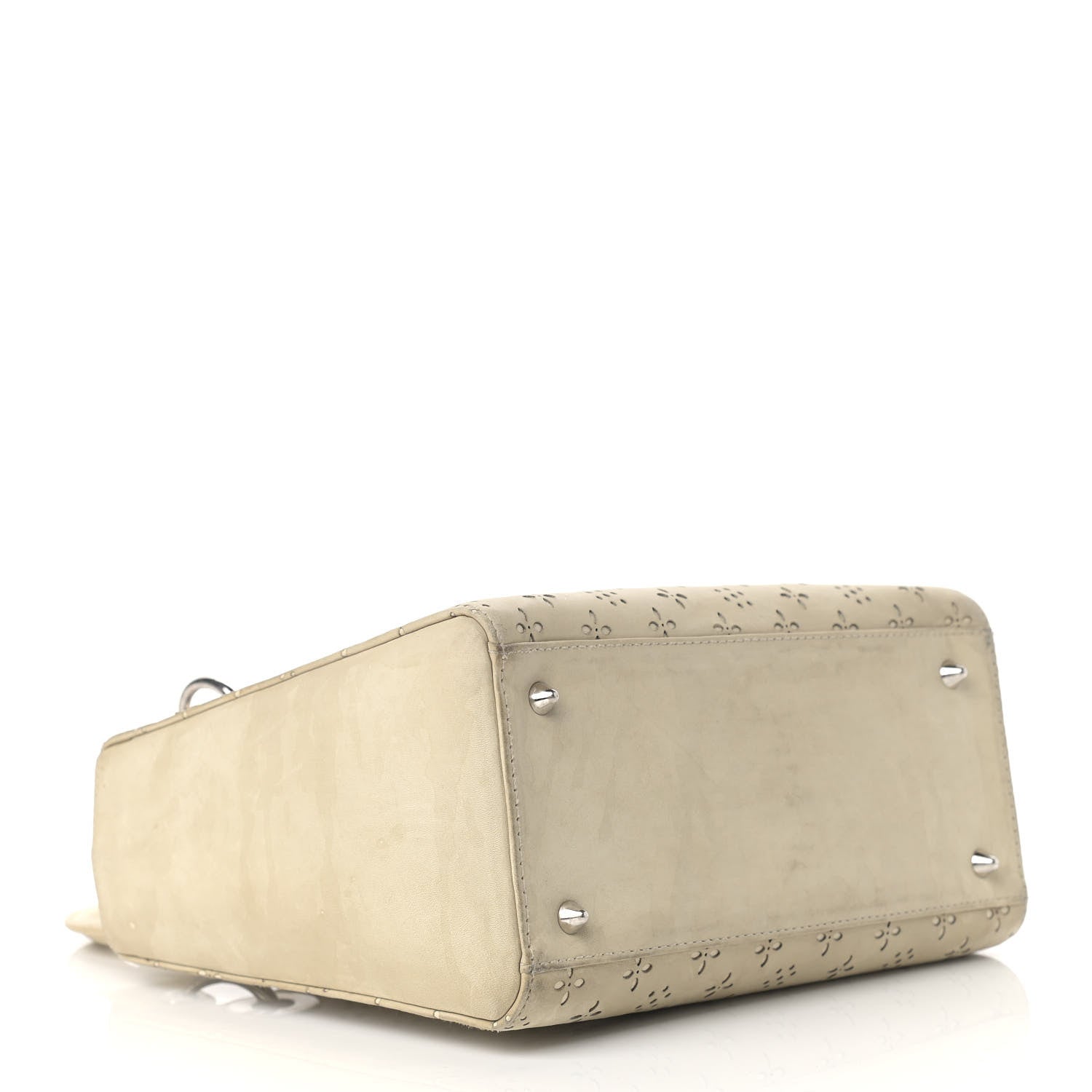 Christian Dior Nubuck Perforated Medium Lady Dior Beige 4 of 18