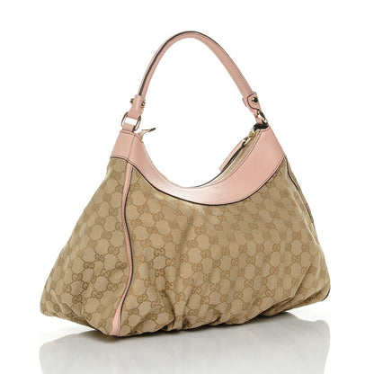 Gucci Monogram Large D Gold Hobo Pink 3 of 7