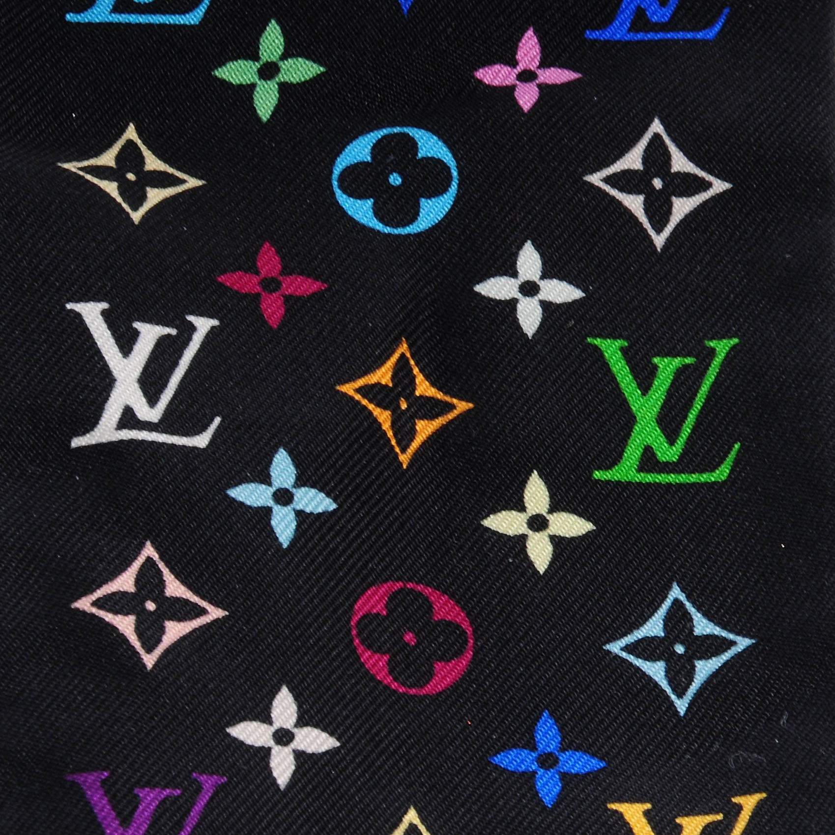 Louis Vuitton Silk Monogram Multicolor Bandeau Black 4 of 6