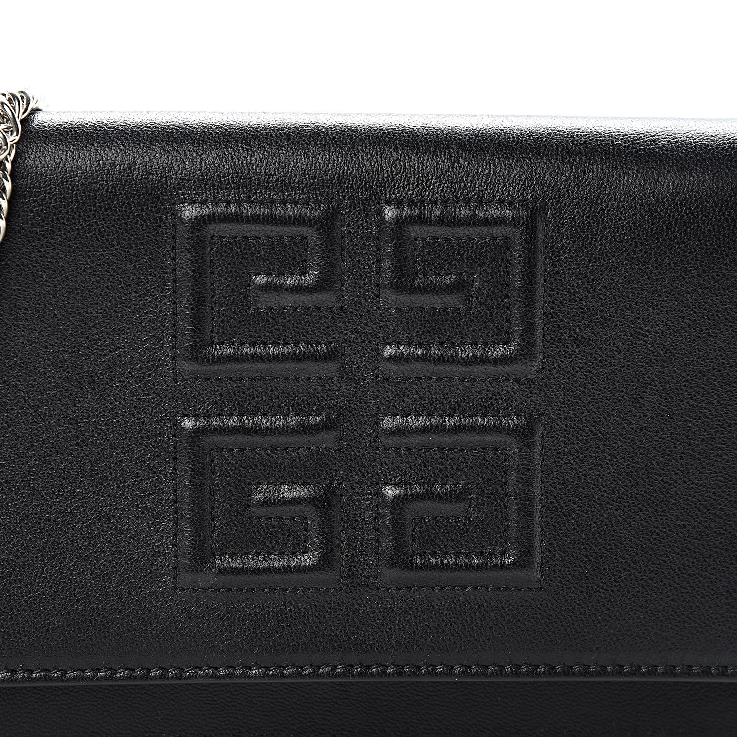 Givenchy Lambskin Emblem Chain Wallet Black 9 of 13