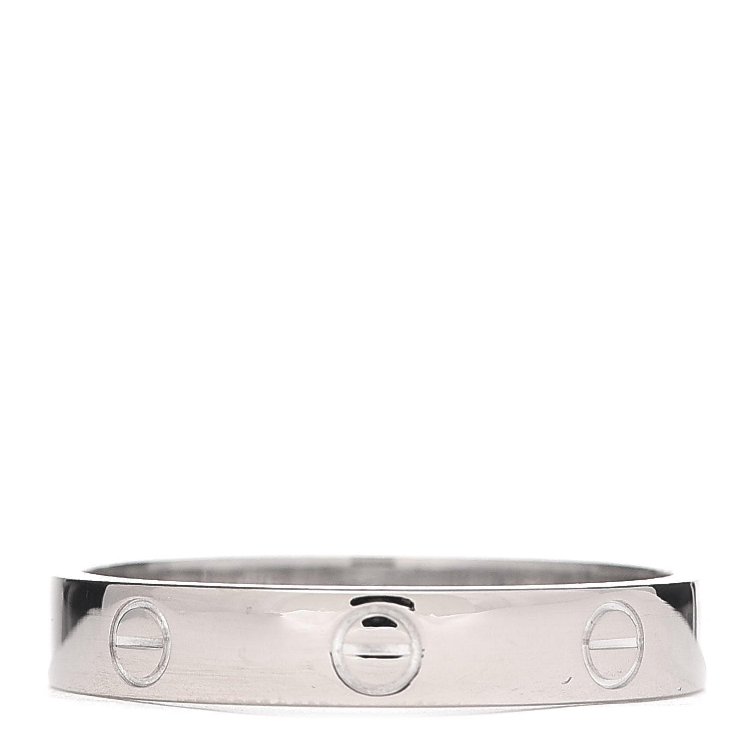 Cartier 18K White Gold 3.5mm LOVE Wedding Band Ring 61 9.5 3 of 4