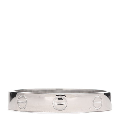 Cartier 18K White Gold 3.5mm LOVE Wedding Band Ring 61 9.5 3 of 4
