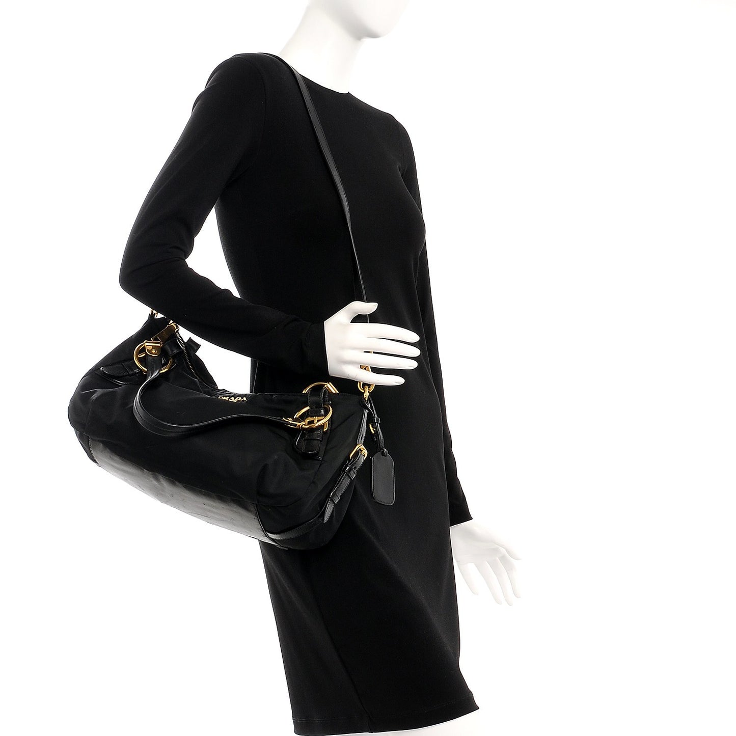 Tessuto Nylon Shoulder Bag Nero Black