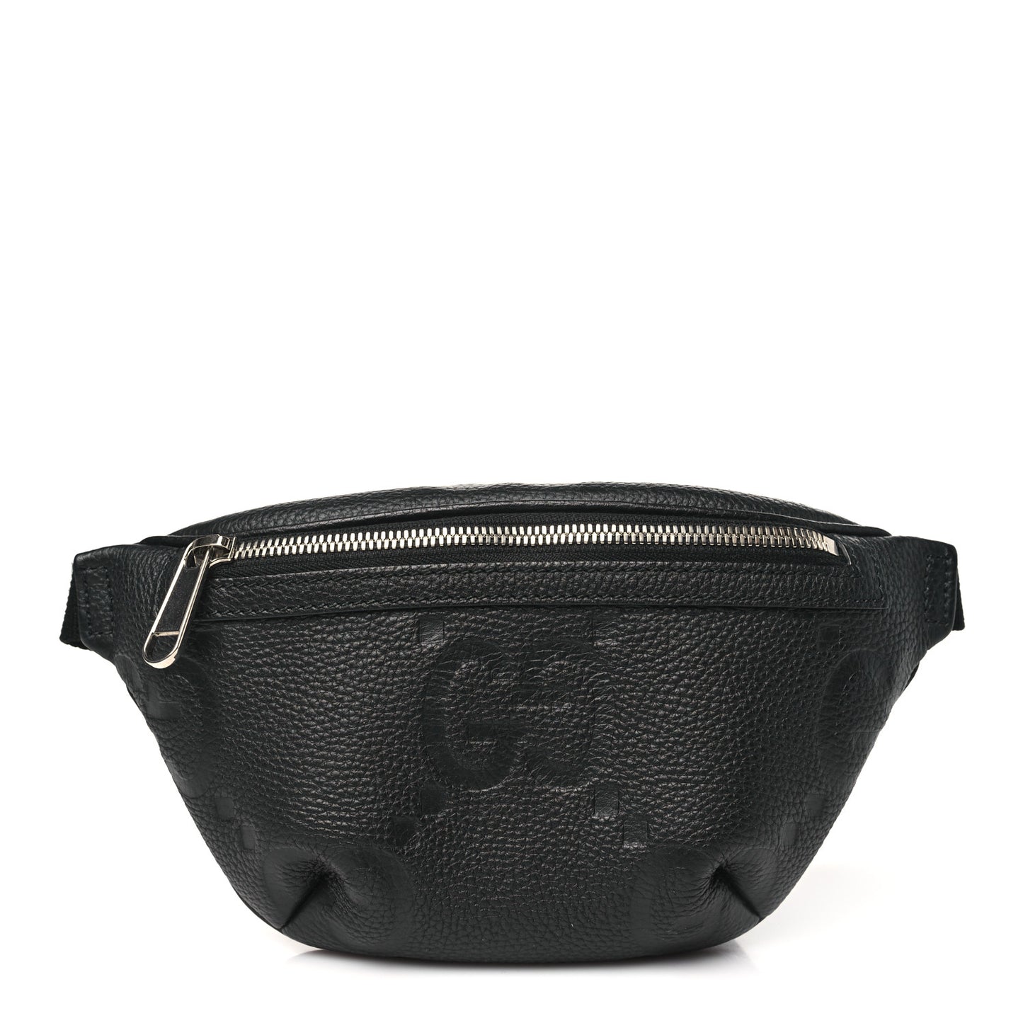 Piuma Calfskin Jumbo GG Embossed Small Belt Bag Black