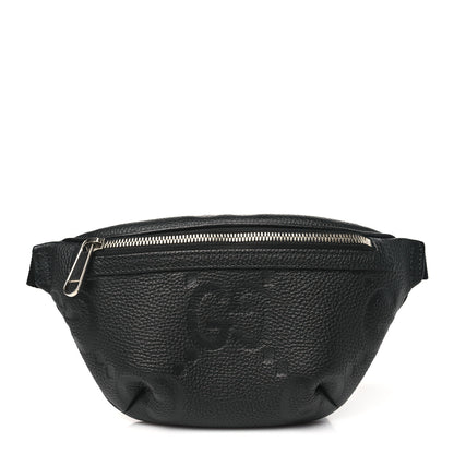 Gucci Piuma Calfskin Jumbo GG Embossed Small Belt Bag Black 1 of 10