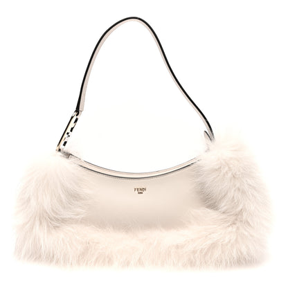 Fendi Fox Fur Vitello Fendi O'Lock Swing Camelia 1 of 10