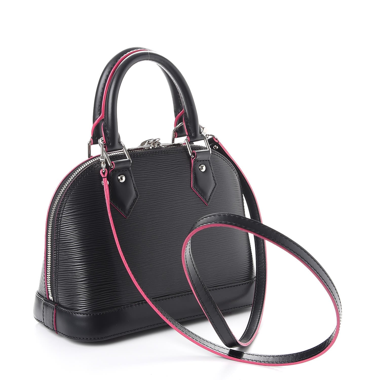 Louis Vuitton Epi Alma BB Black Hot Pink 3 of 8