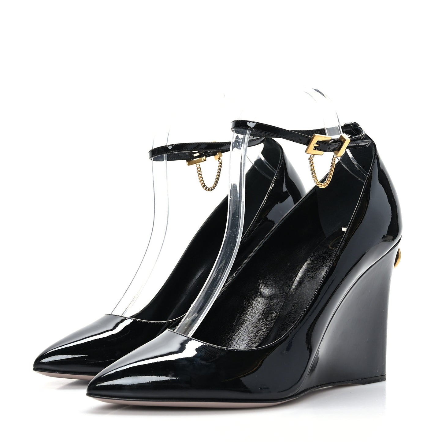 Patent Ringstud Wedges 39 Black