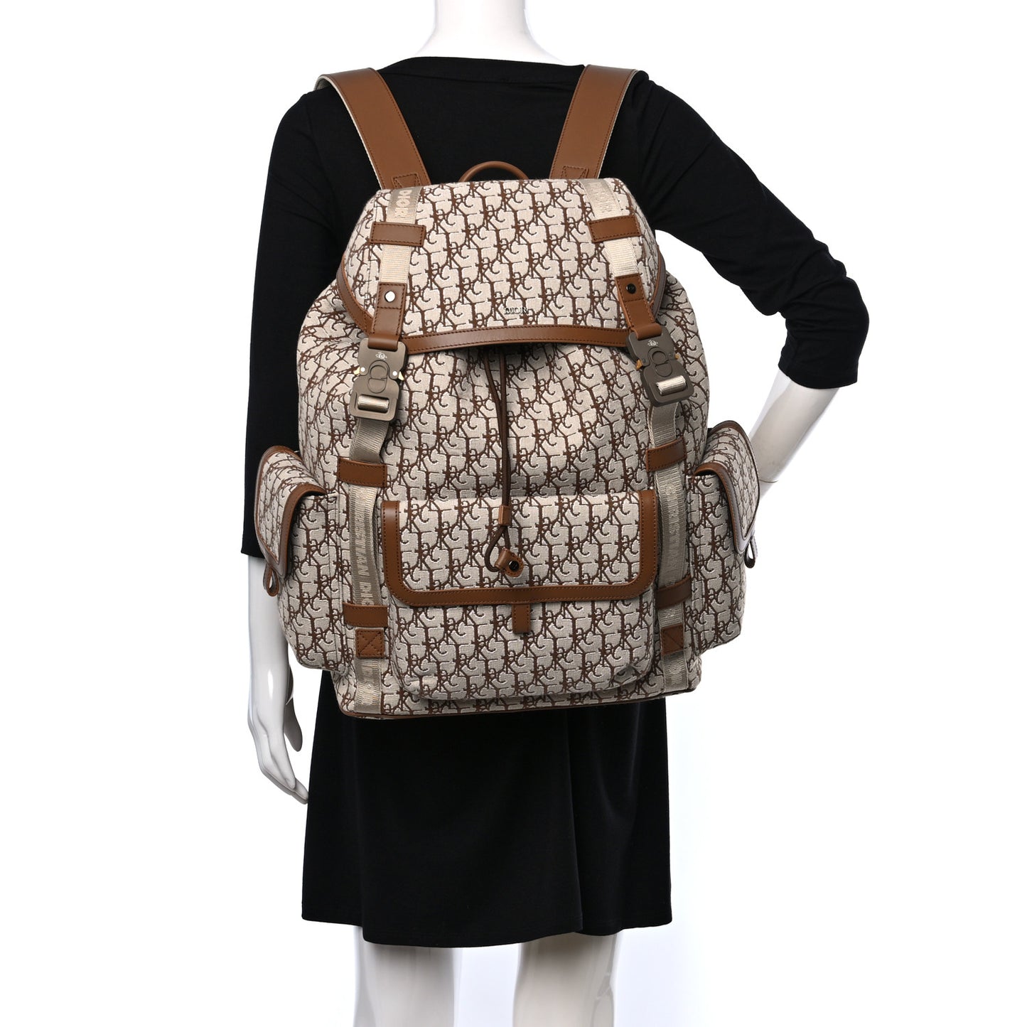 X CACTUS JACK Calfskin Hit The Road Logo Backpack Beige