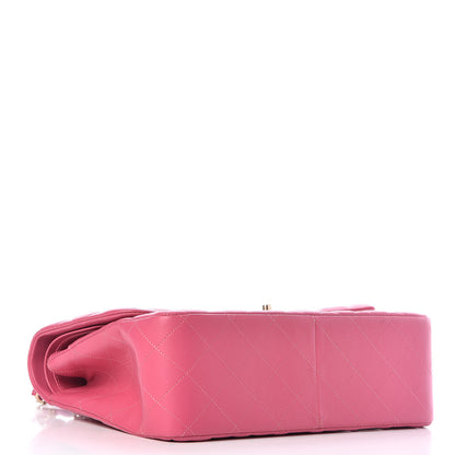 Chanel Lambskin Quilted Jumbo Double Flap Dark Pink 4 of 11