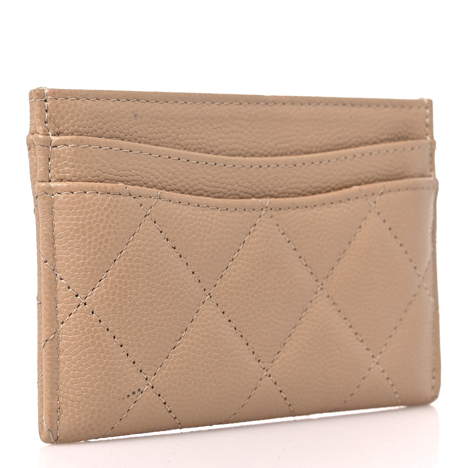 Chanel Caviar Quilted Card Holder Beige 3 of 8