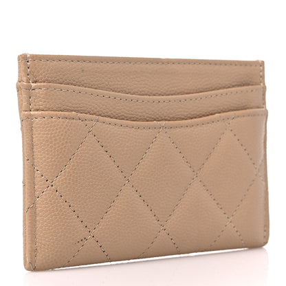 Chanel Caviar Quilted Card Holder Beige 3 of 8