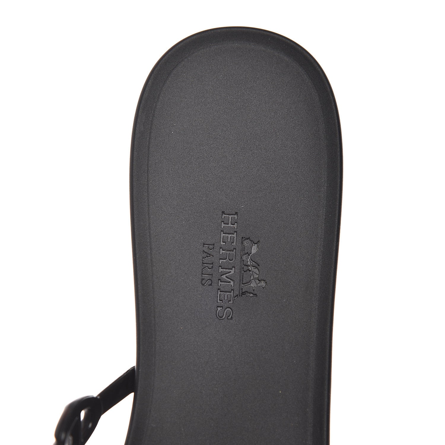 Hermes Rubber Chaine d'Ancre Rivage Sandals 40 Black 7 of 8