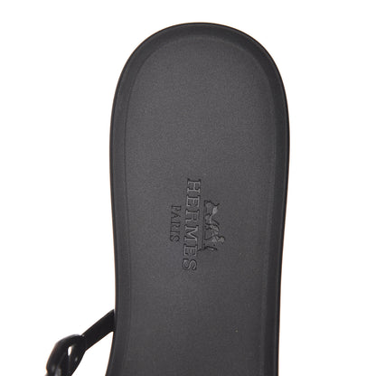 Hermes Rubber Chaine d'Ancre Rivage Sandals 40 Black 7 of 8