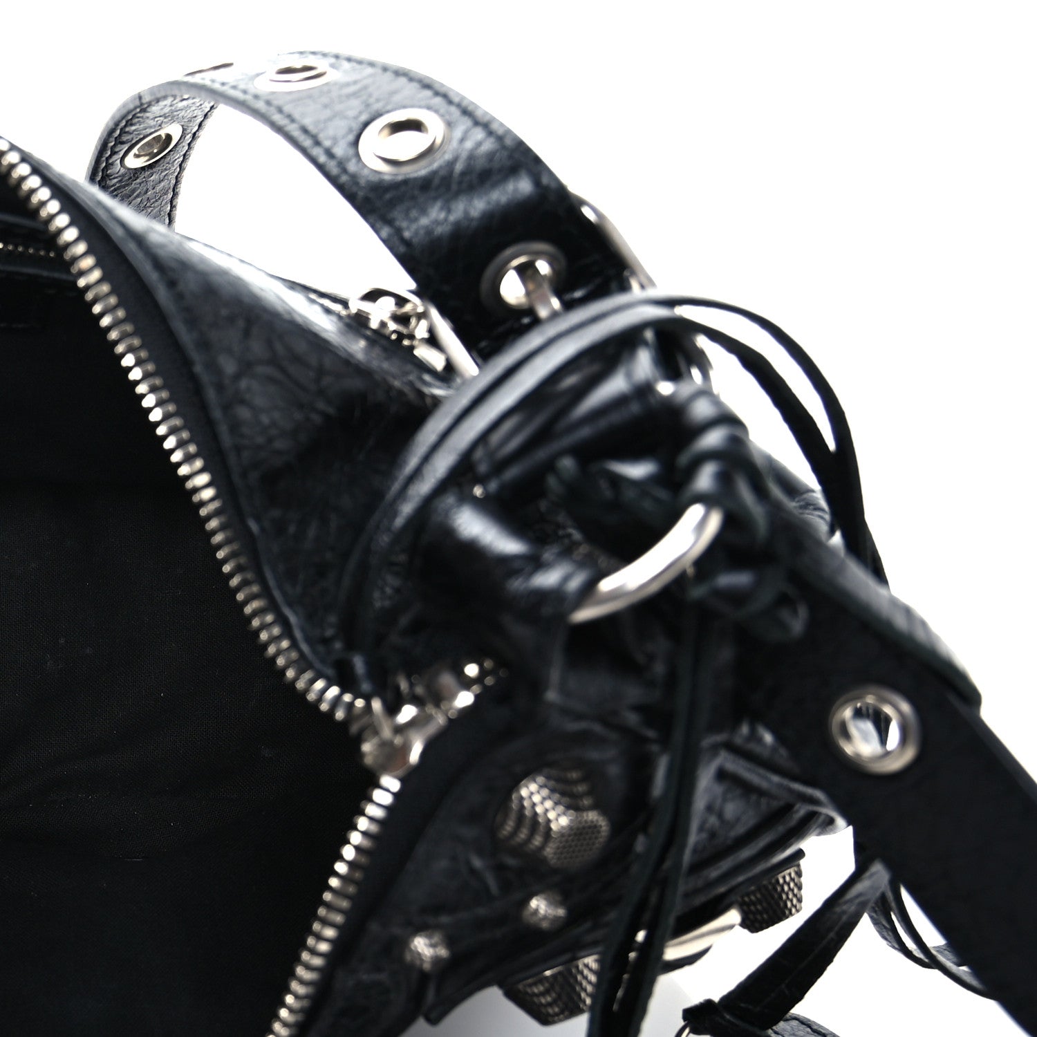 Balenciaga Agneau Arena Small Le Cagole Shoulder Bag Black 6 of 11
