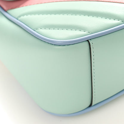 Gucci Calfskin Matelasse Diagonal Small GG Marmont Shoulder Bag Multicolor Pastel 8 of 9