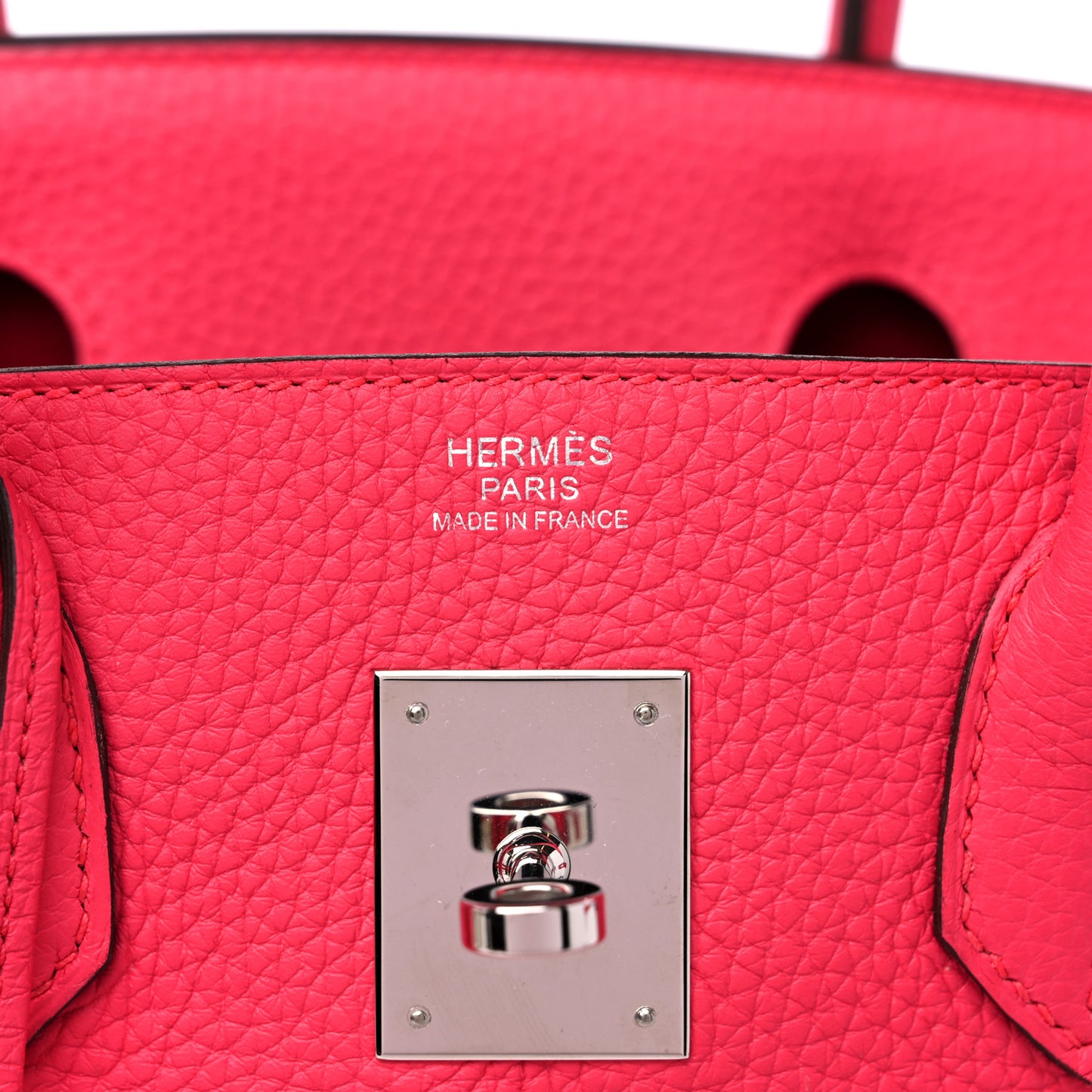 Taurillon Clemence Birkin 30 Rose Extreme