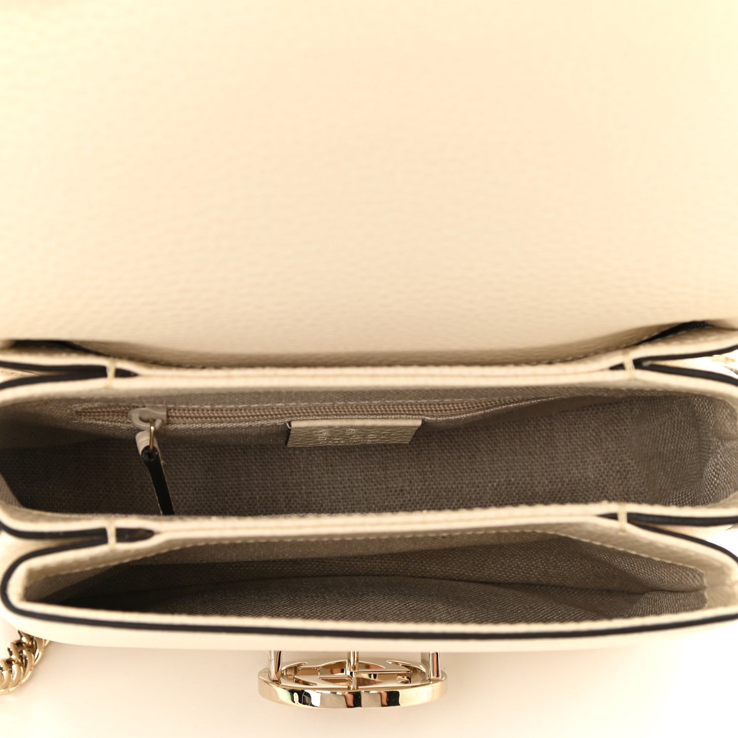 Gucci Dollar Calfskin Interlocking G Crossbody Bag Mystic White 5 of 9