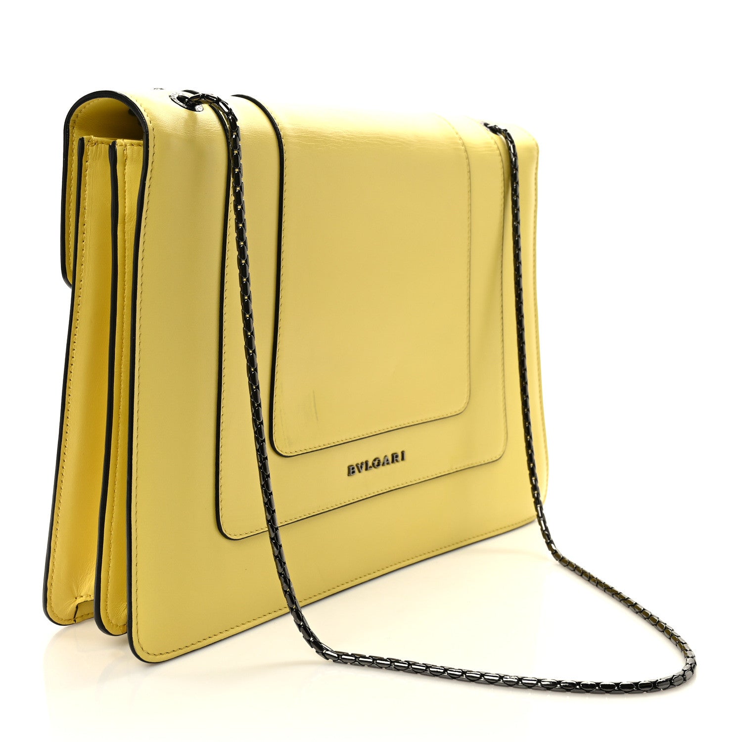 Bulgari Calfskin Serpenti Forever Crossbody Bag Yellow 3 of 9