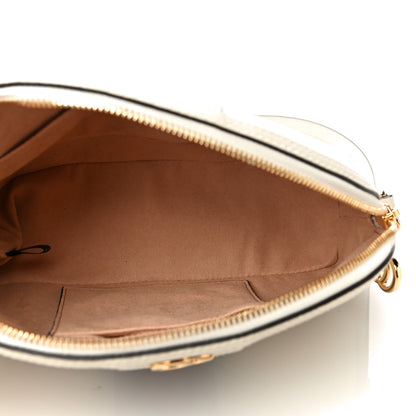 Gucci Textured Dollar Calfskin Web Small Ophidia Dome Shoulder Bag Mystic White 5 of 11