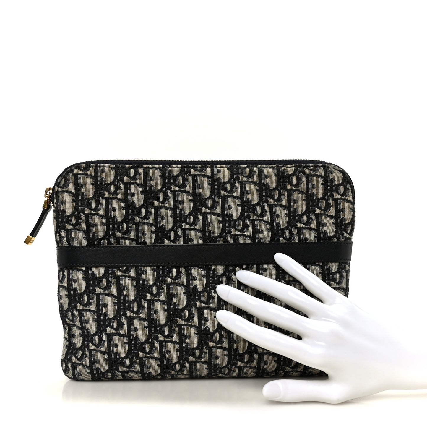Oblique Pouch Clutch Blue