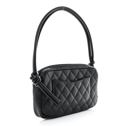Chanel Calfskin Quilted Cambon Pochette Black White 3 of 11