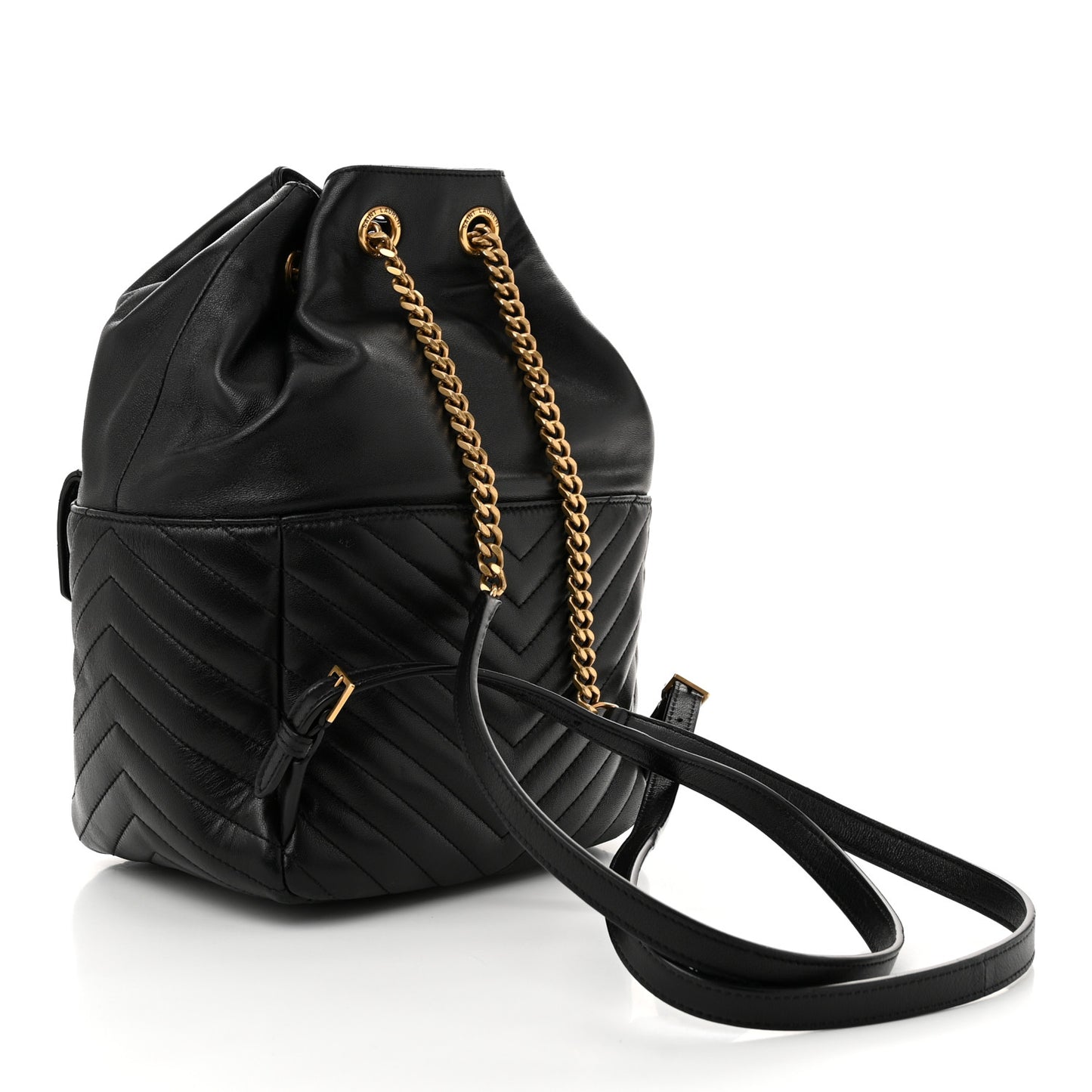 Lambskin Matelasse Monogram Joe Backpack Black