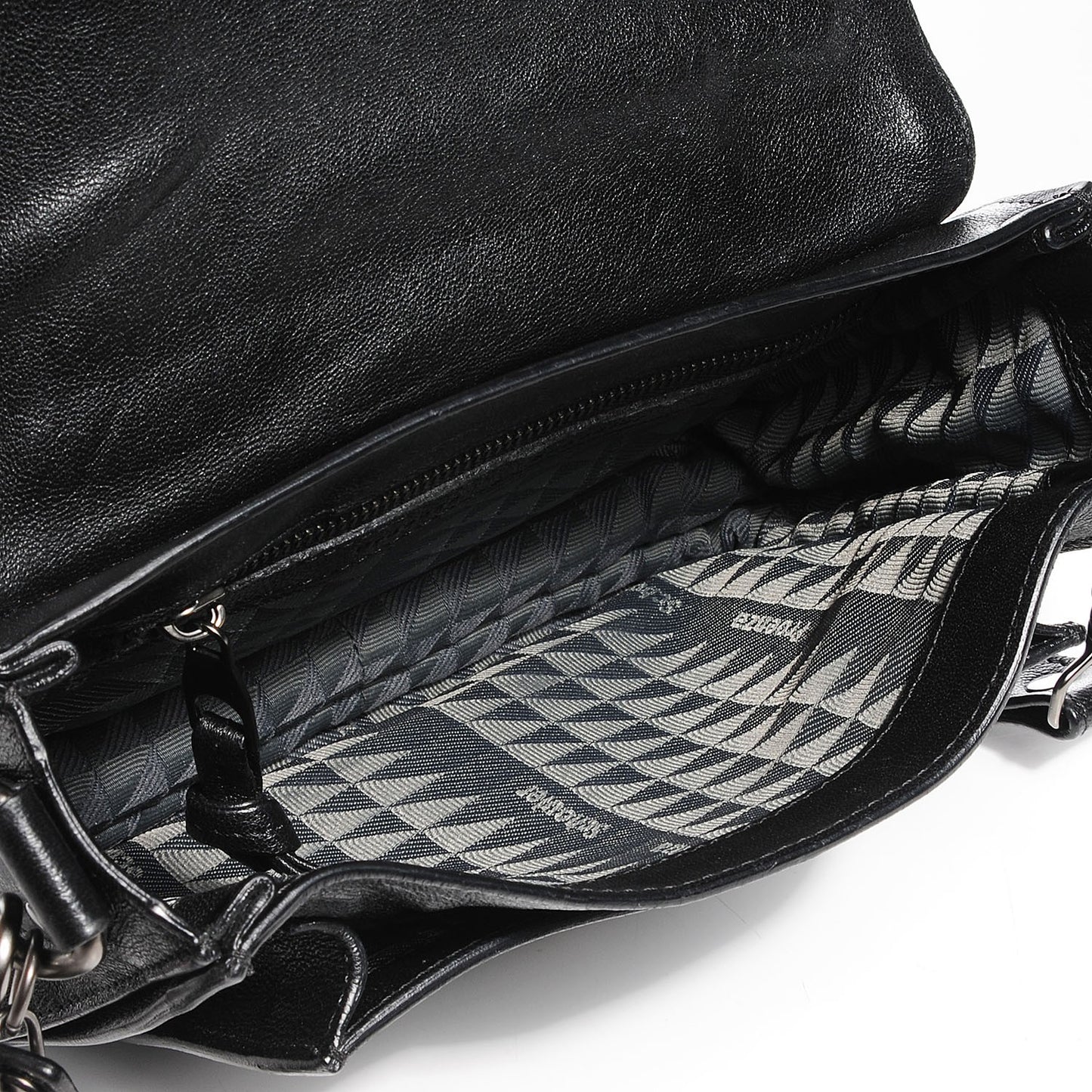 Leather PS1 Pouch Messenger Bag Black