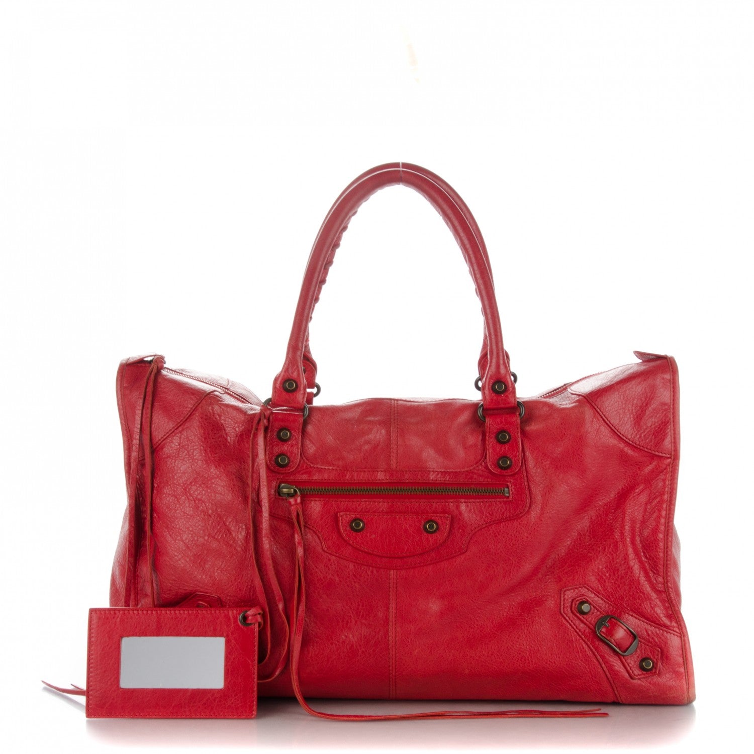Balenciaga Agneau Classic Hardware Work Rouge Cardinal 1 of 14
