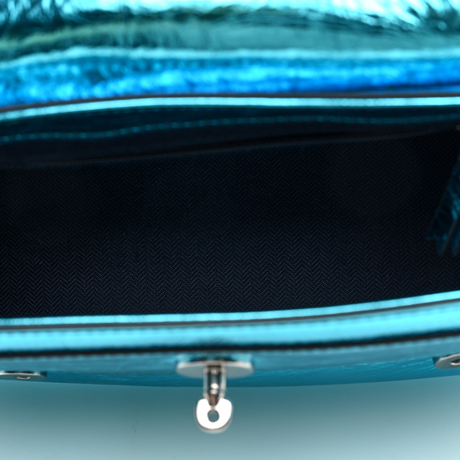 Mulberry Metallic Crinkled Calfskin Mini Alexa Portobello Blue 5 of 9